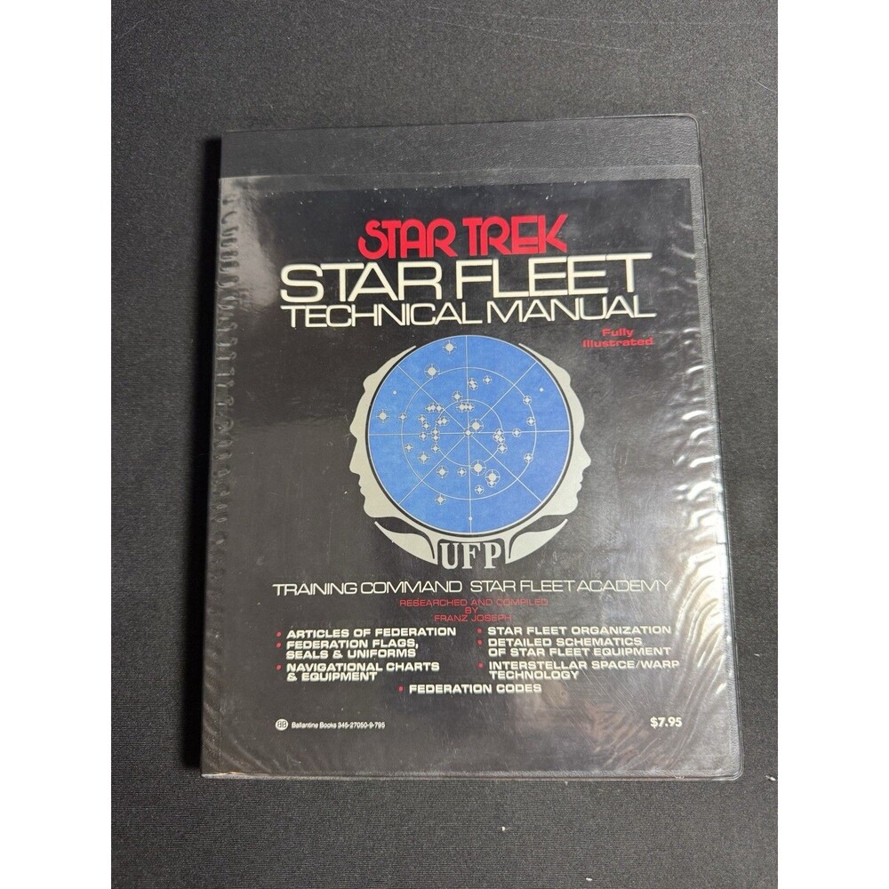 Star Trek Star Fleet Technical Manual 1st Ed 1975 Ballantine Franz Joseph
